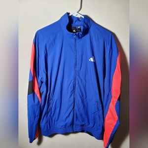 Blue and Pink Adidas Windbreaker
